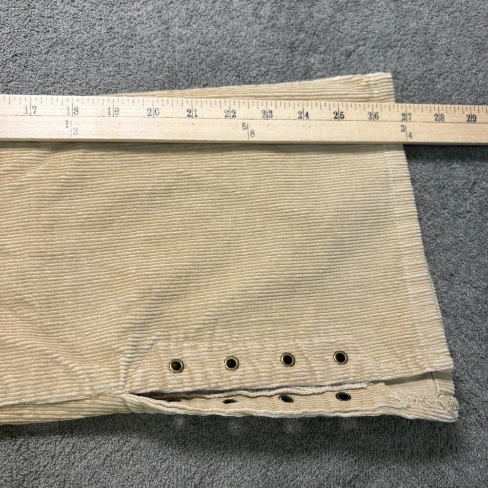 Carolina Girls Pants Girls 10 Tan Blues Corduroy Flare Grommet Y2K Retro Boho